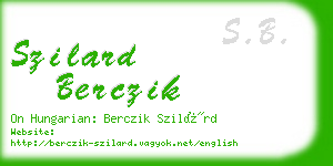 szilard berczik business card